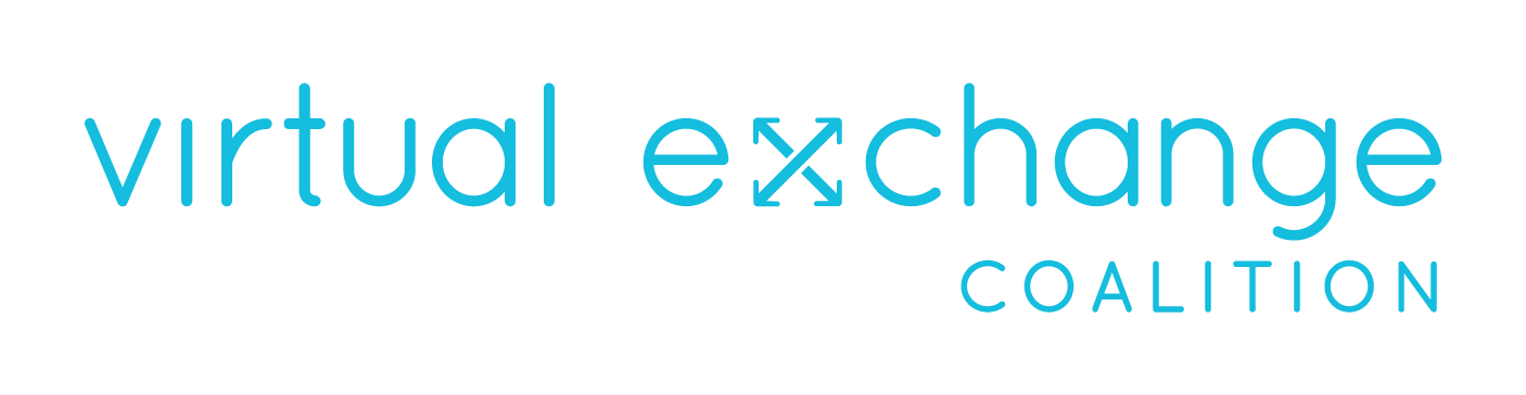 Virtual Exchange Coalition Logo Blue On White